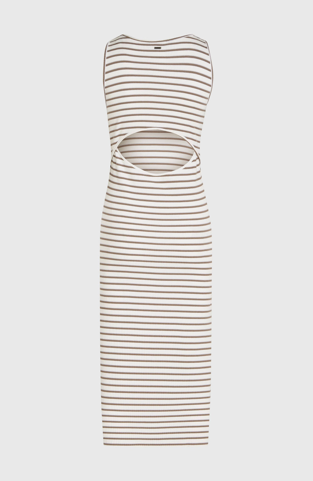Jess Midi Rib Dress Women - White Yarn Dye Stripe