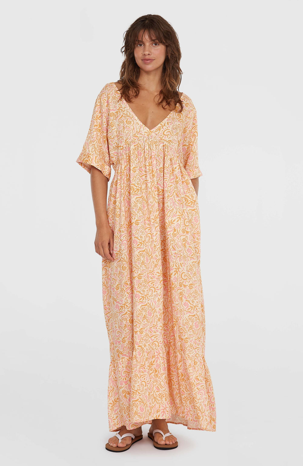 Women of the Wave Maxi Dress Women - White Abstract Wave