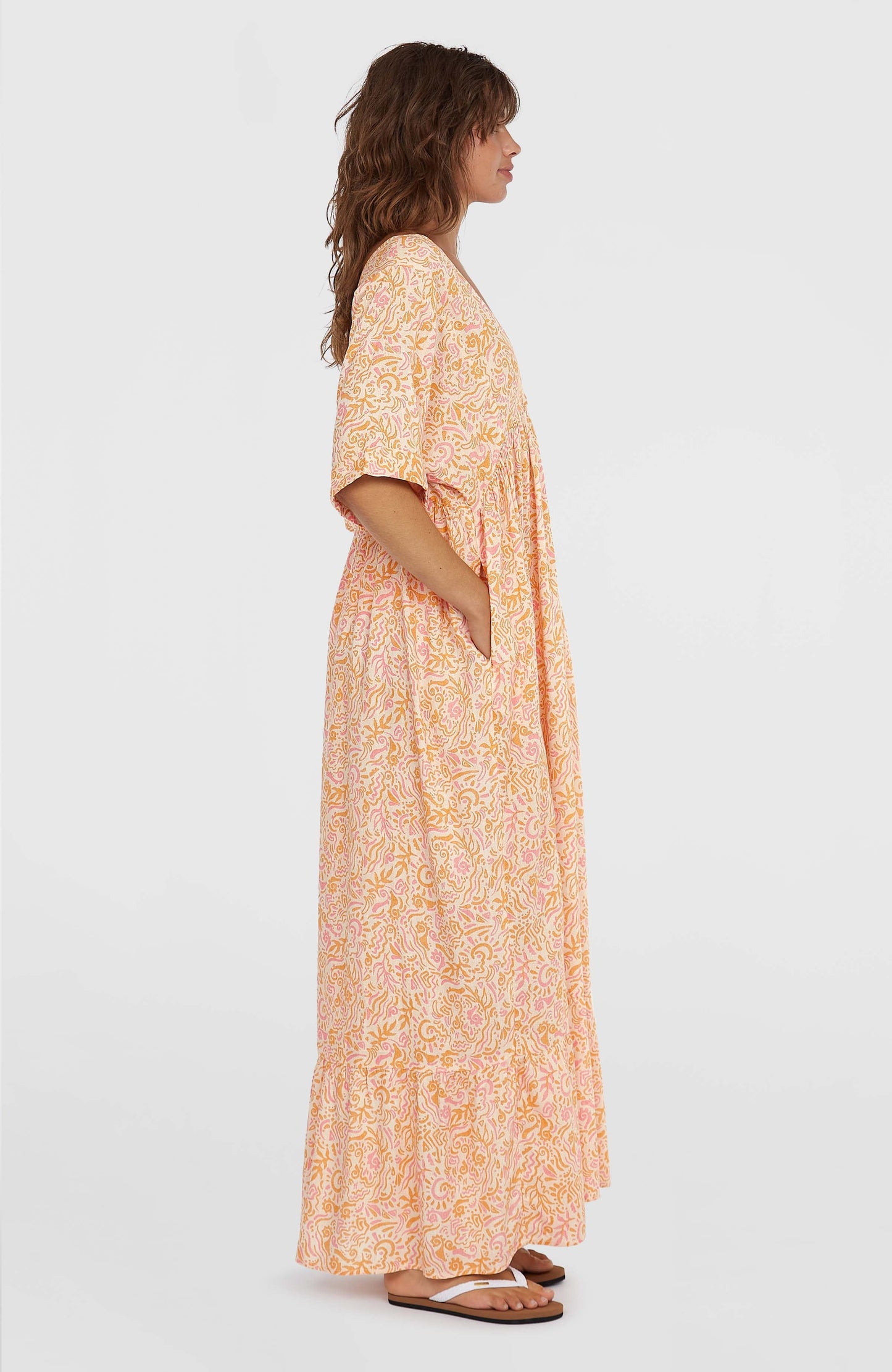 Women of the Wave Maxi Dress Women - White Abstract Wave