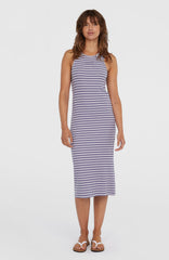 Jess Midi Rib Dress Women - Purple Yarn Dye Stripe