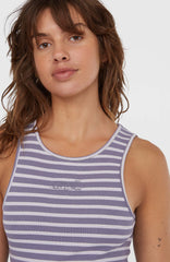 Jess Midi Rib Dress Women - Purple Yarn Dye Stripe