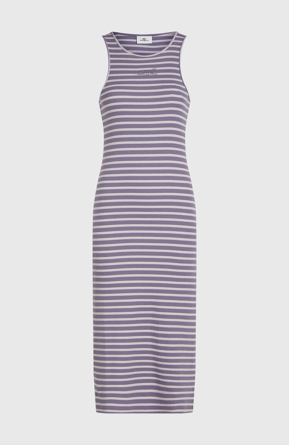 Jess Midi Rib Dress Women - Purple Yarn Dye Stripe