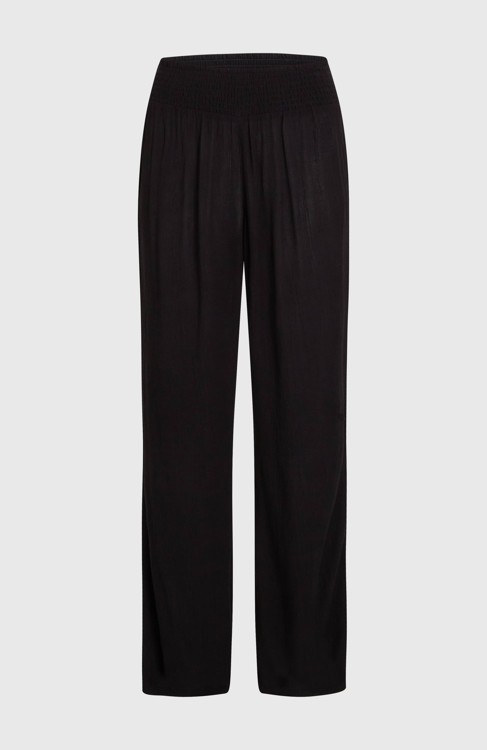 Johnny Smocked Waist Pants Women - Black Out