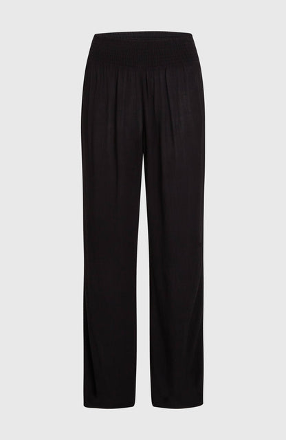 Johnny Smocked Waist Pants Women - Black Out