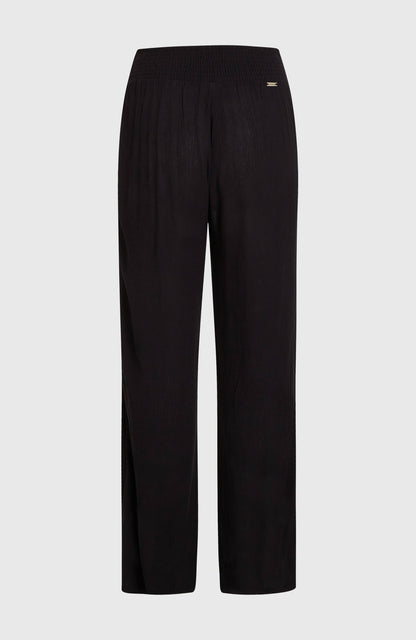 Johnny Smocked Waist Pants Women - Black Out