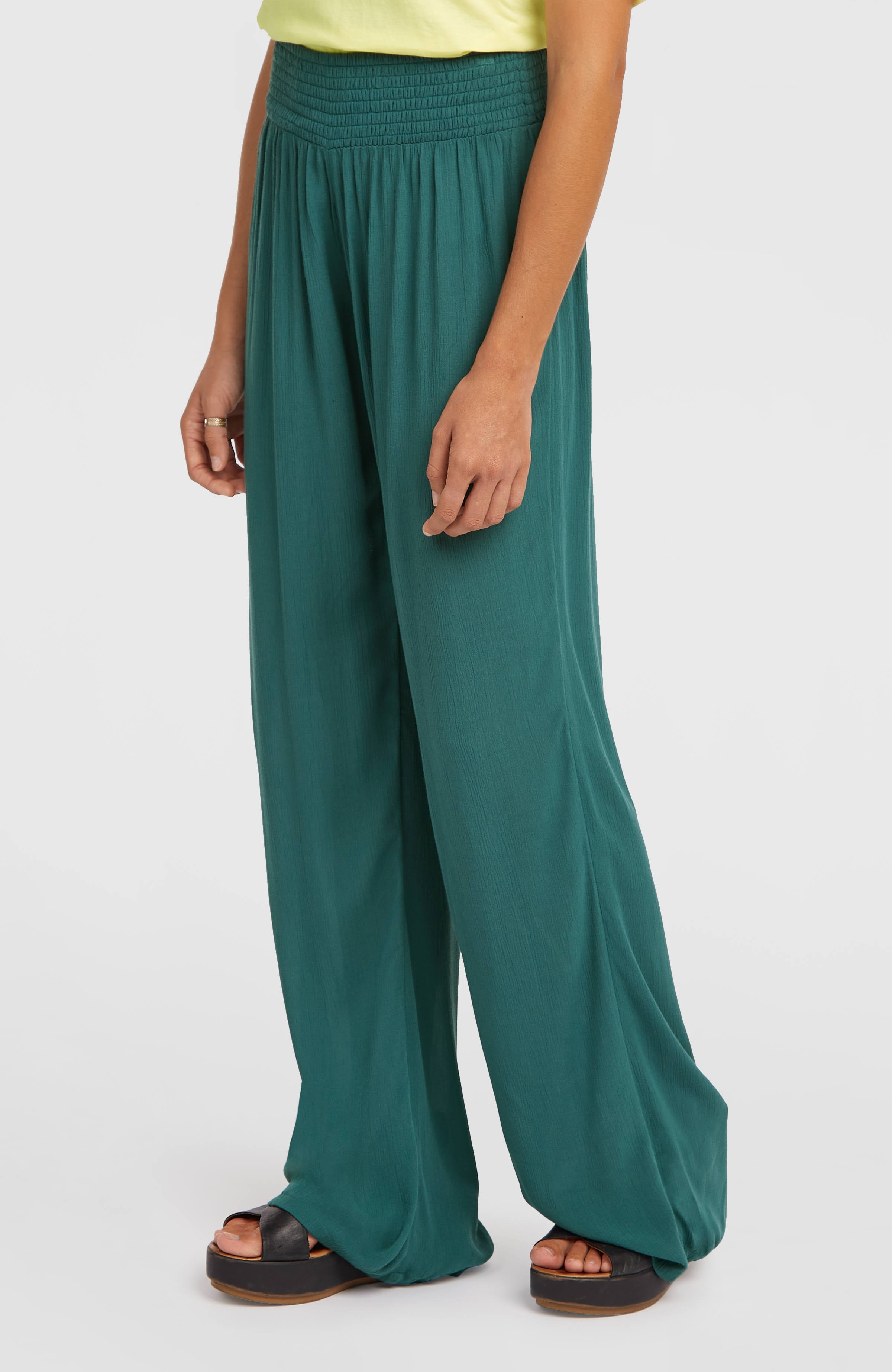 Johnny Smocked Waist Pants Women - Botanical Heat