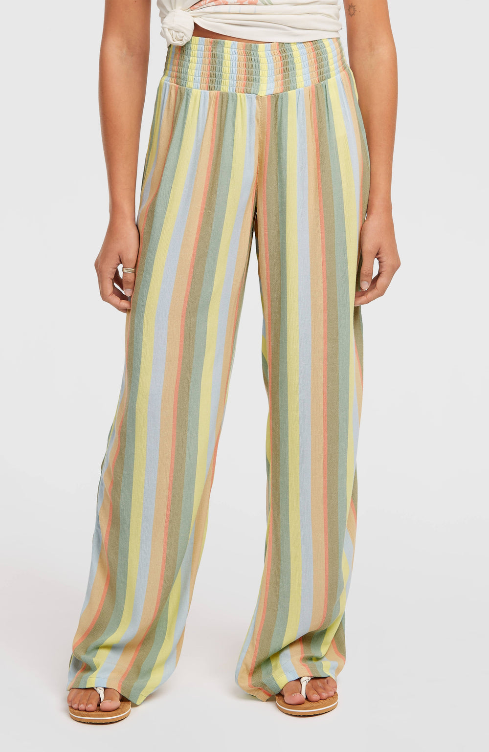 Johnny Smocked Waist Pants Women - Multi Must Haves Stripe