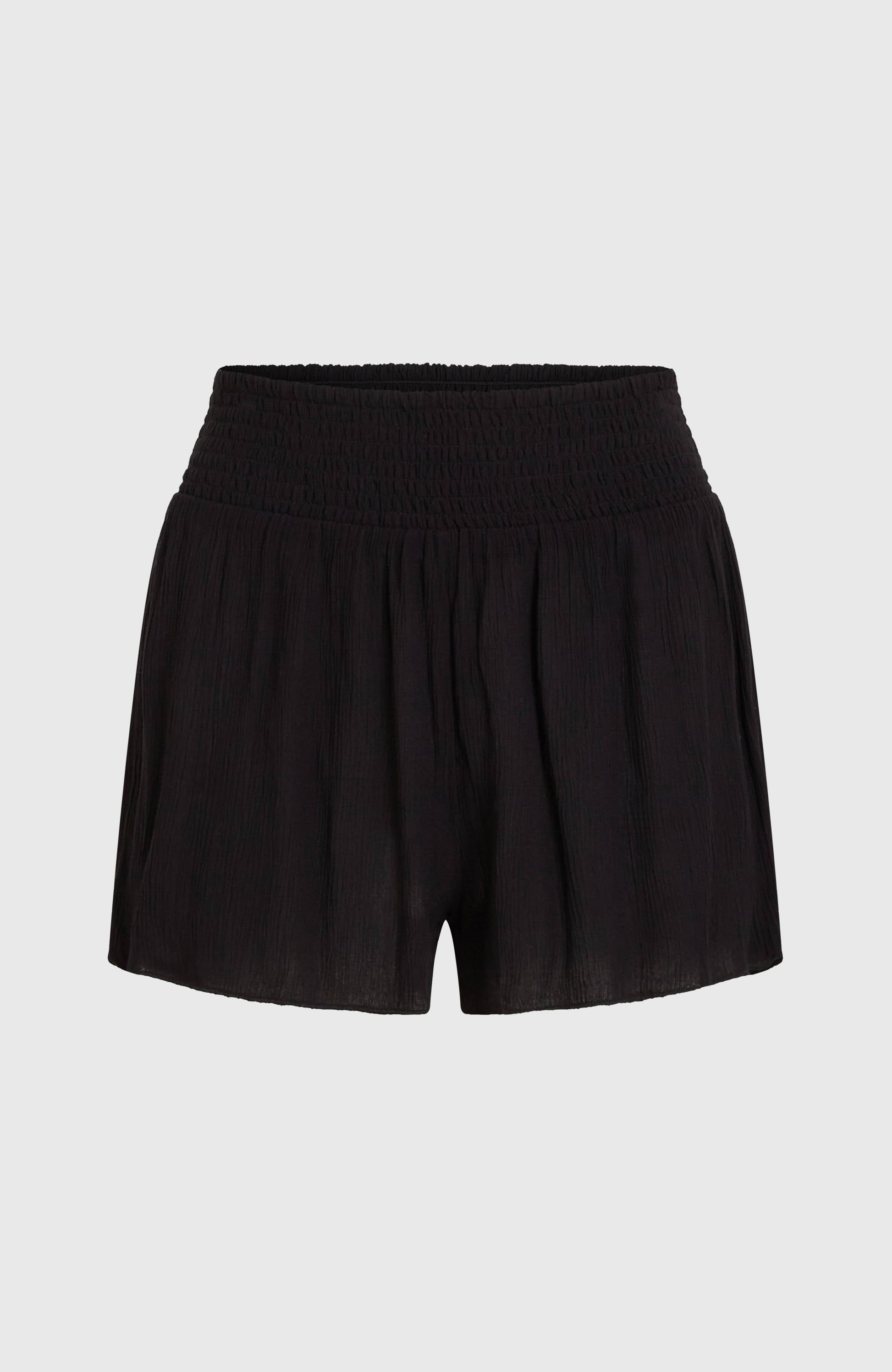 Johnny Smocked Waist Shorts Women - Black Out