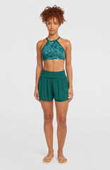 Johnny Smocked Waist Shorts Women - Botanical Heat