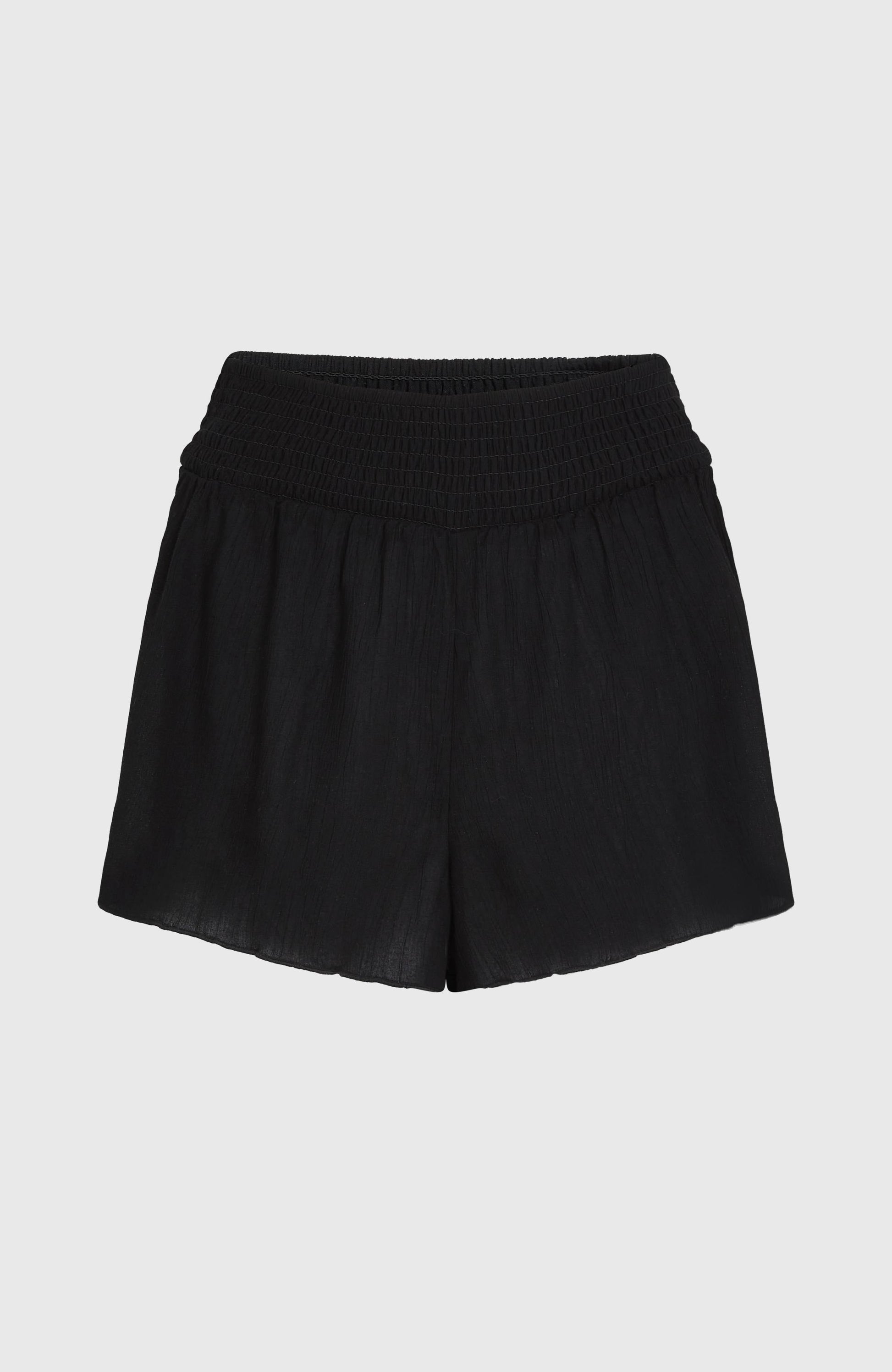 Johnny Smocked Waist Shorts Women - Black Out