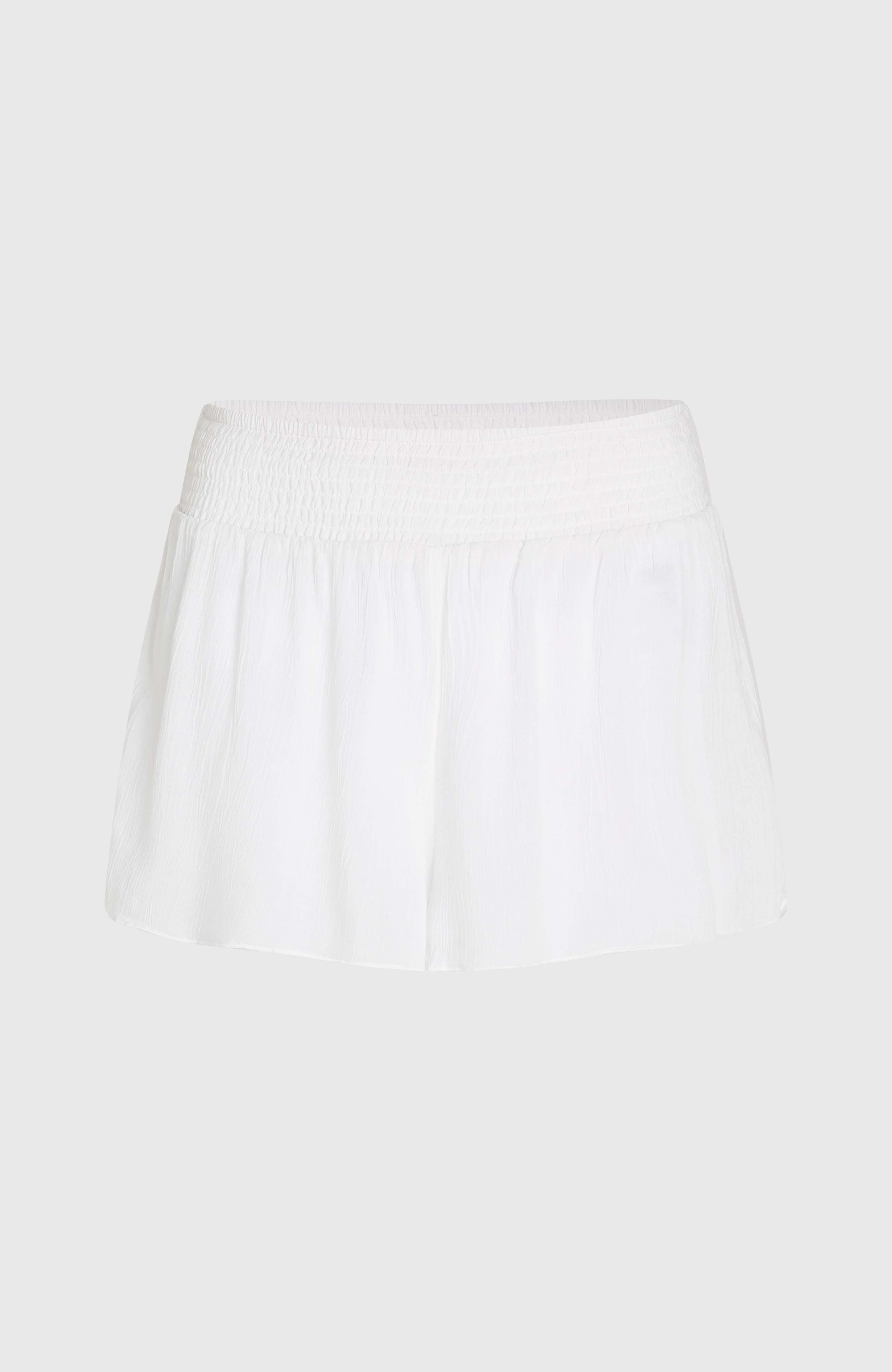 Johnny Smocked Waist Shorts Women - Snow White