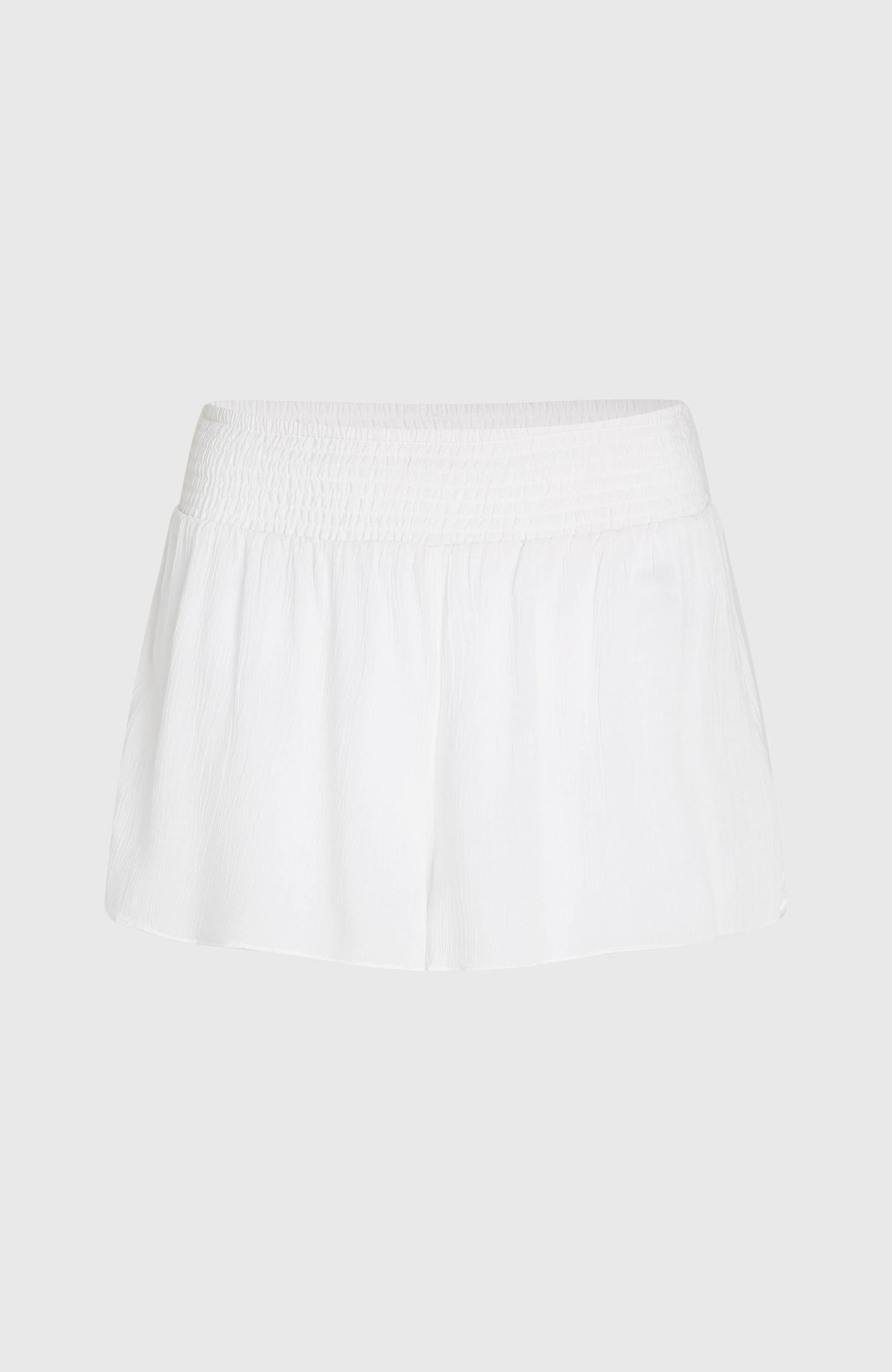 Johnny Smocked Waist Shorts Women - Snow White