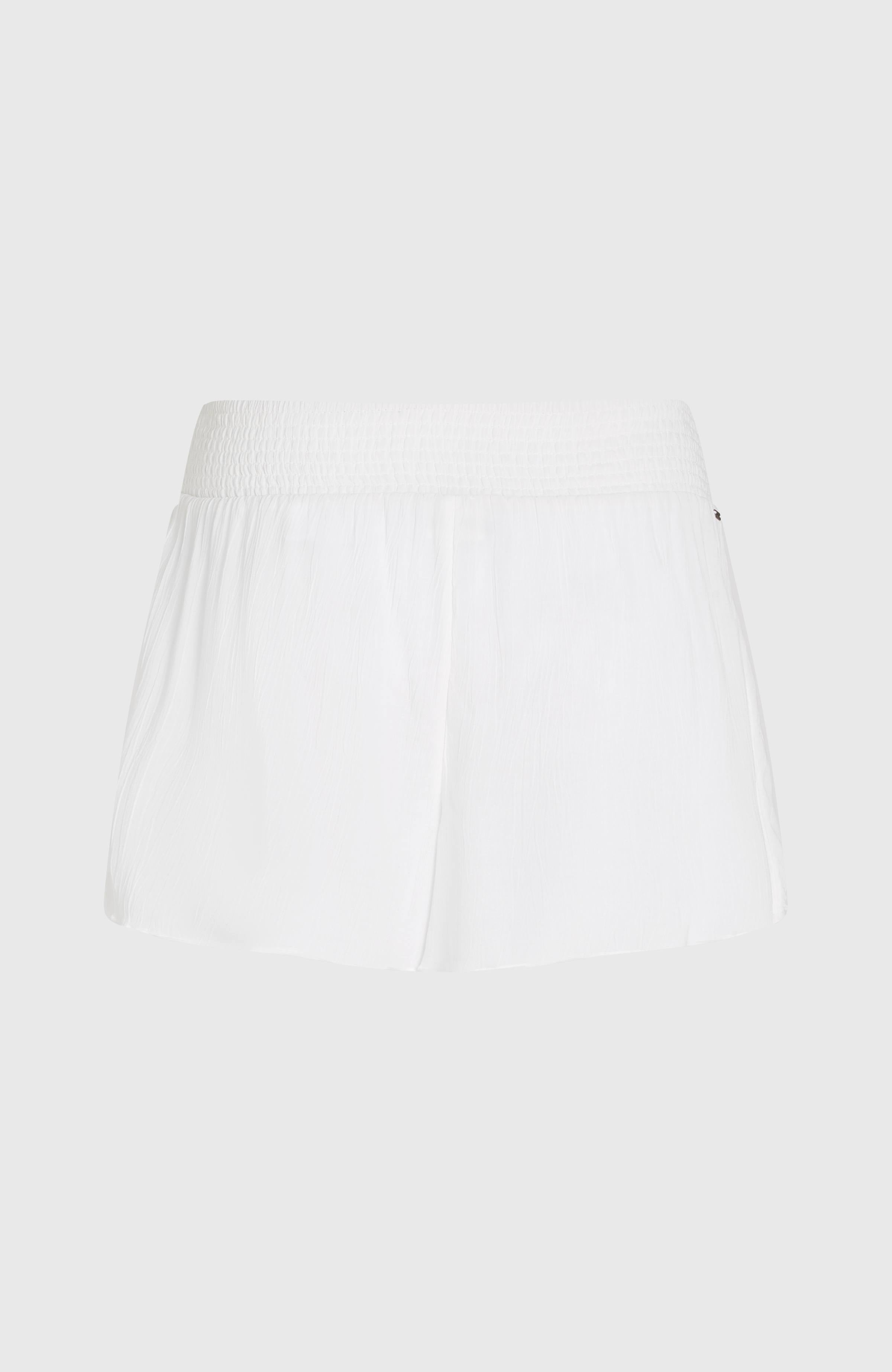 Johnny Smocked Waist Shorts Women - Snow White