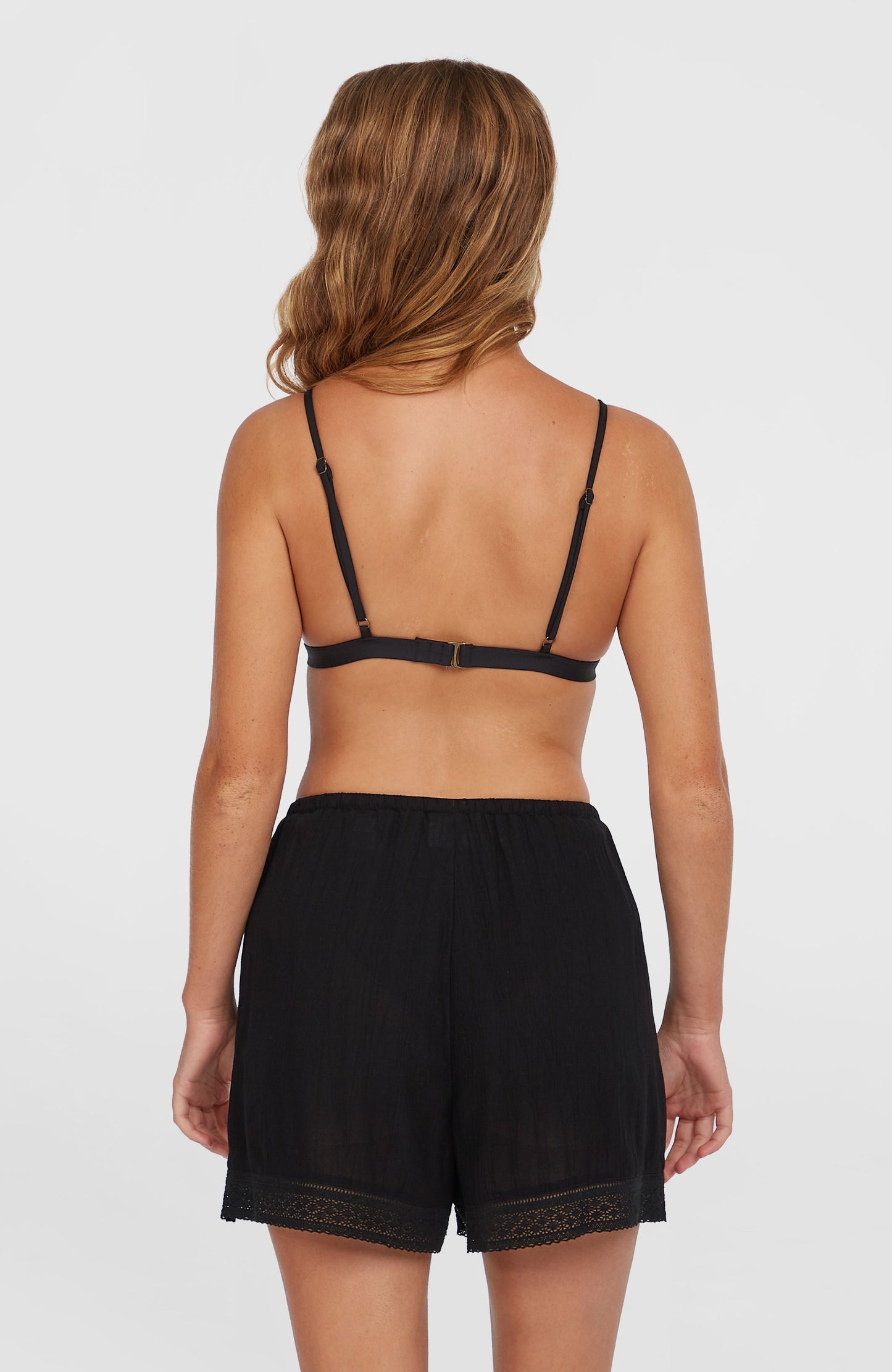 Essentials Embroidery Shorts Women - Black Out