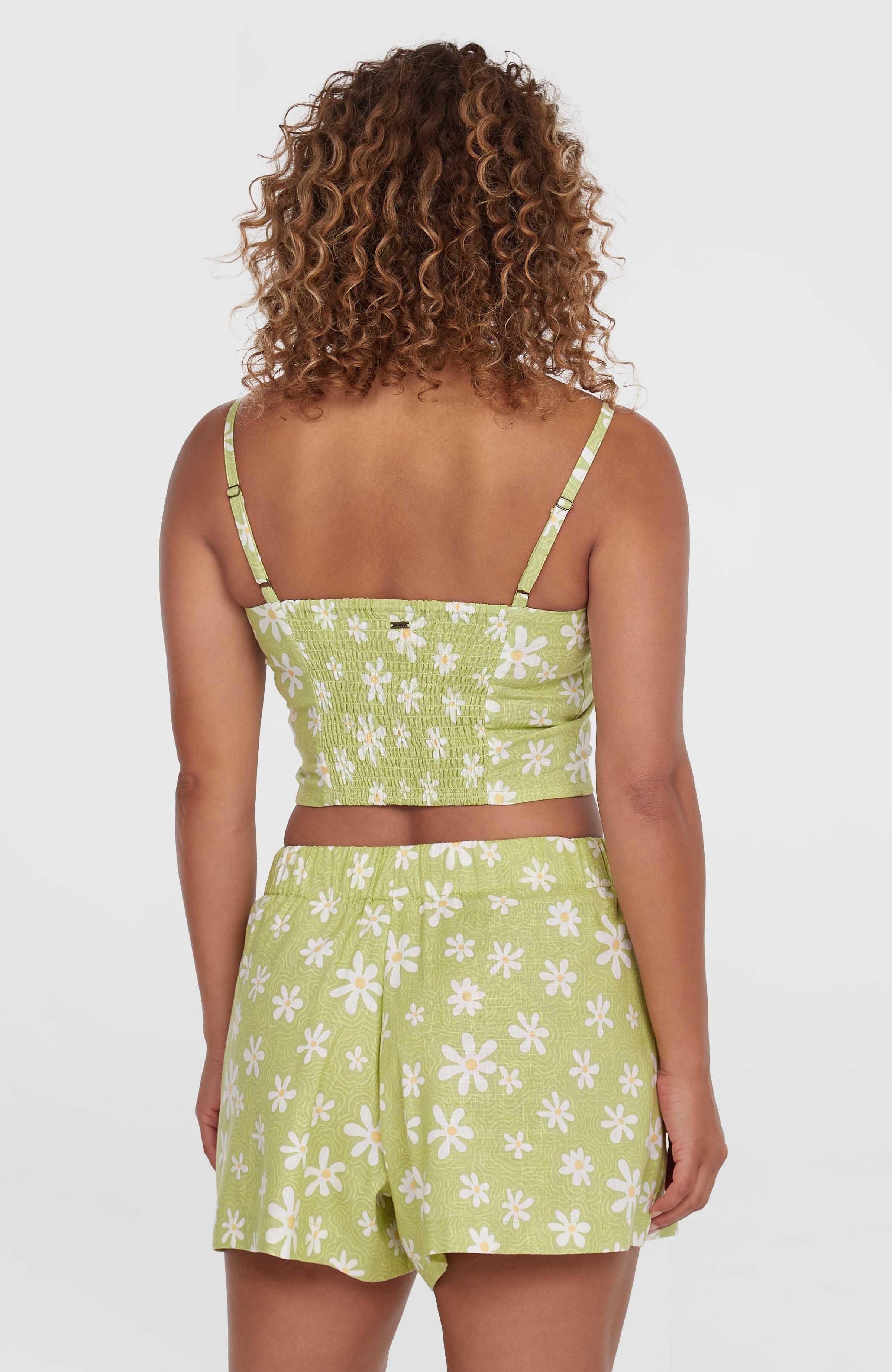 Beach Vintage Shorts Women - Green Daisyline