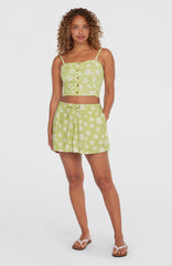 Beach Vintage Shorts Women - Green Daisyline