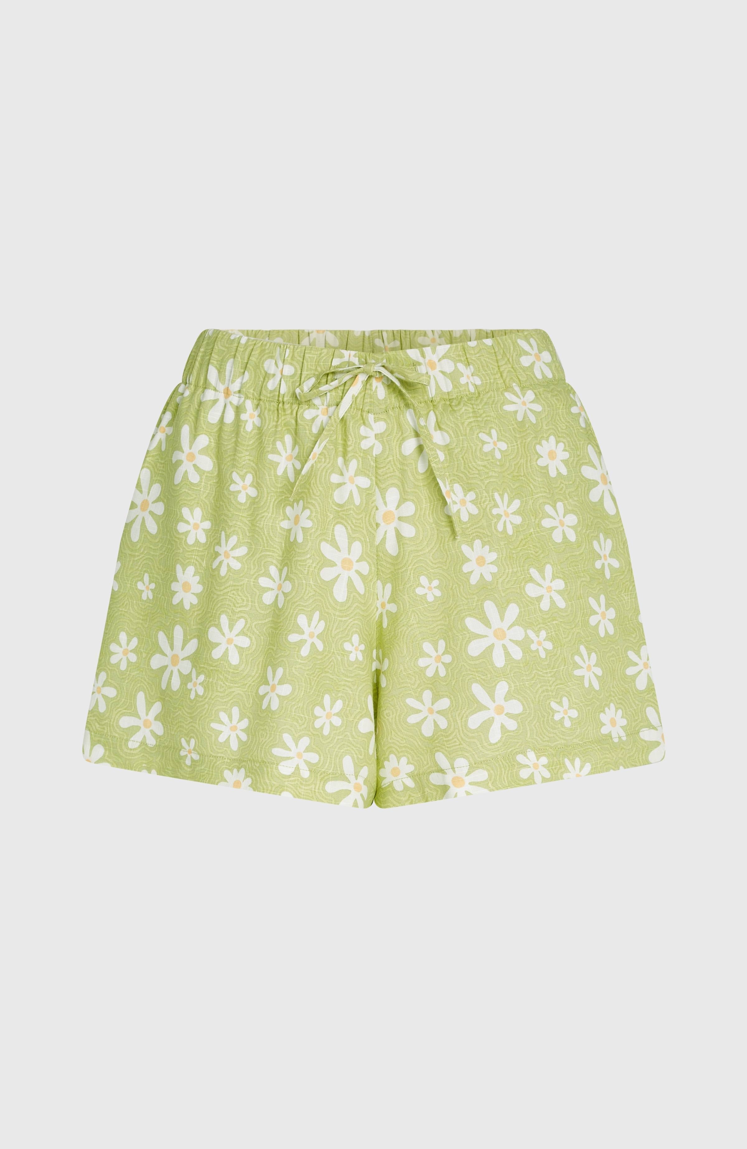 Beach Vintage Shorts Women - Green Daisyline