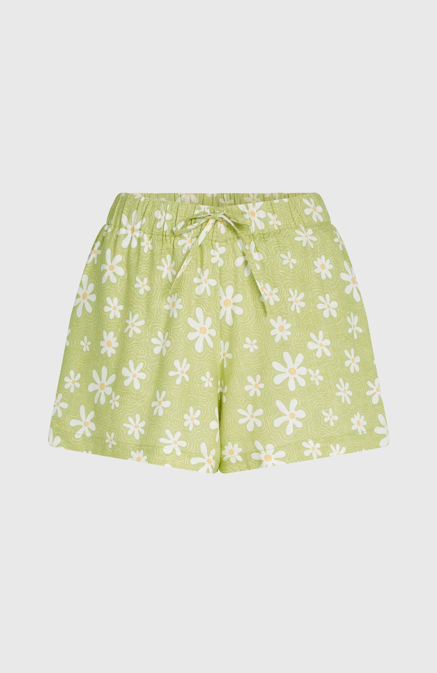 Beach Vintage Shorts Women - Green Daisyline