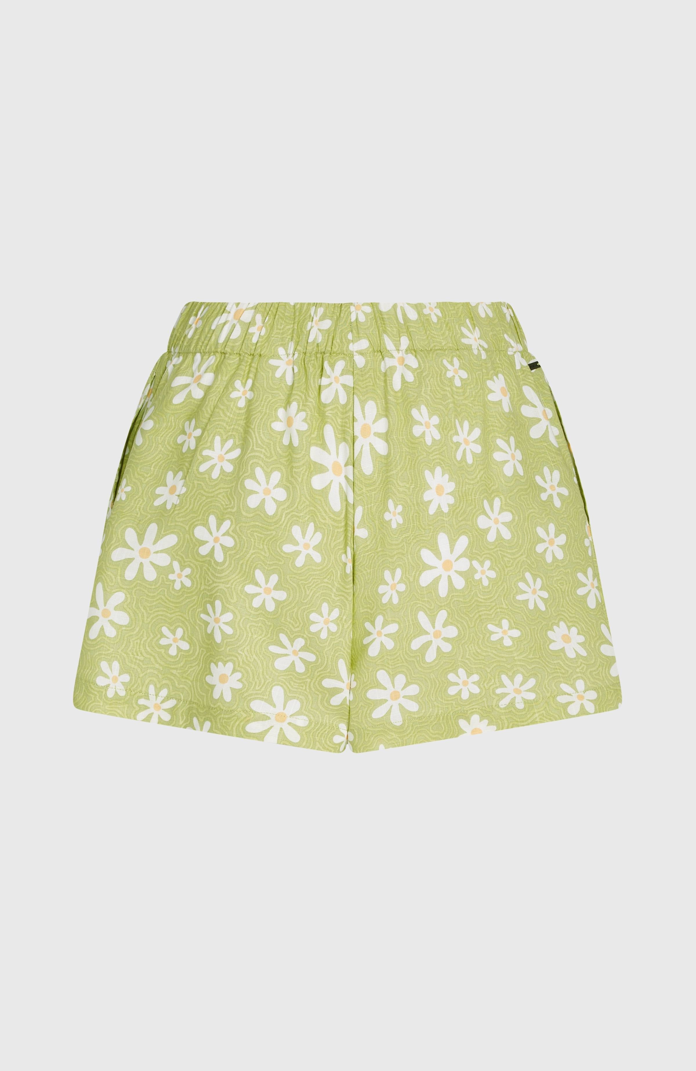 Beach Vintage Shorts Women - Green Daisyline
