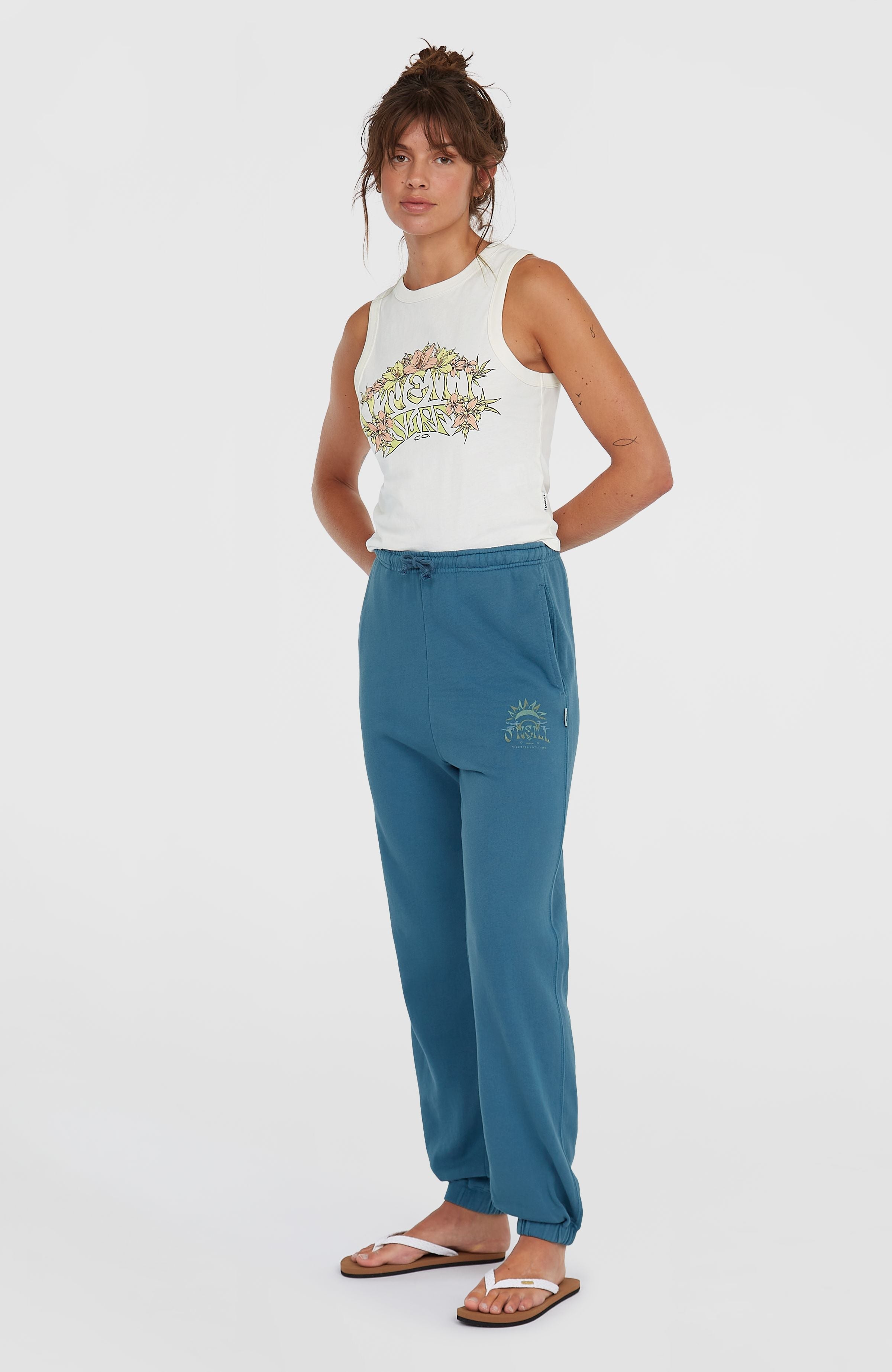 Beach Vintage Sweatpants Women - Copen Blue