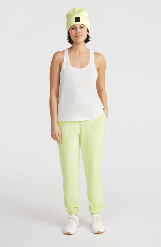 Velour Sweatpants Women - Lime Wash