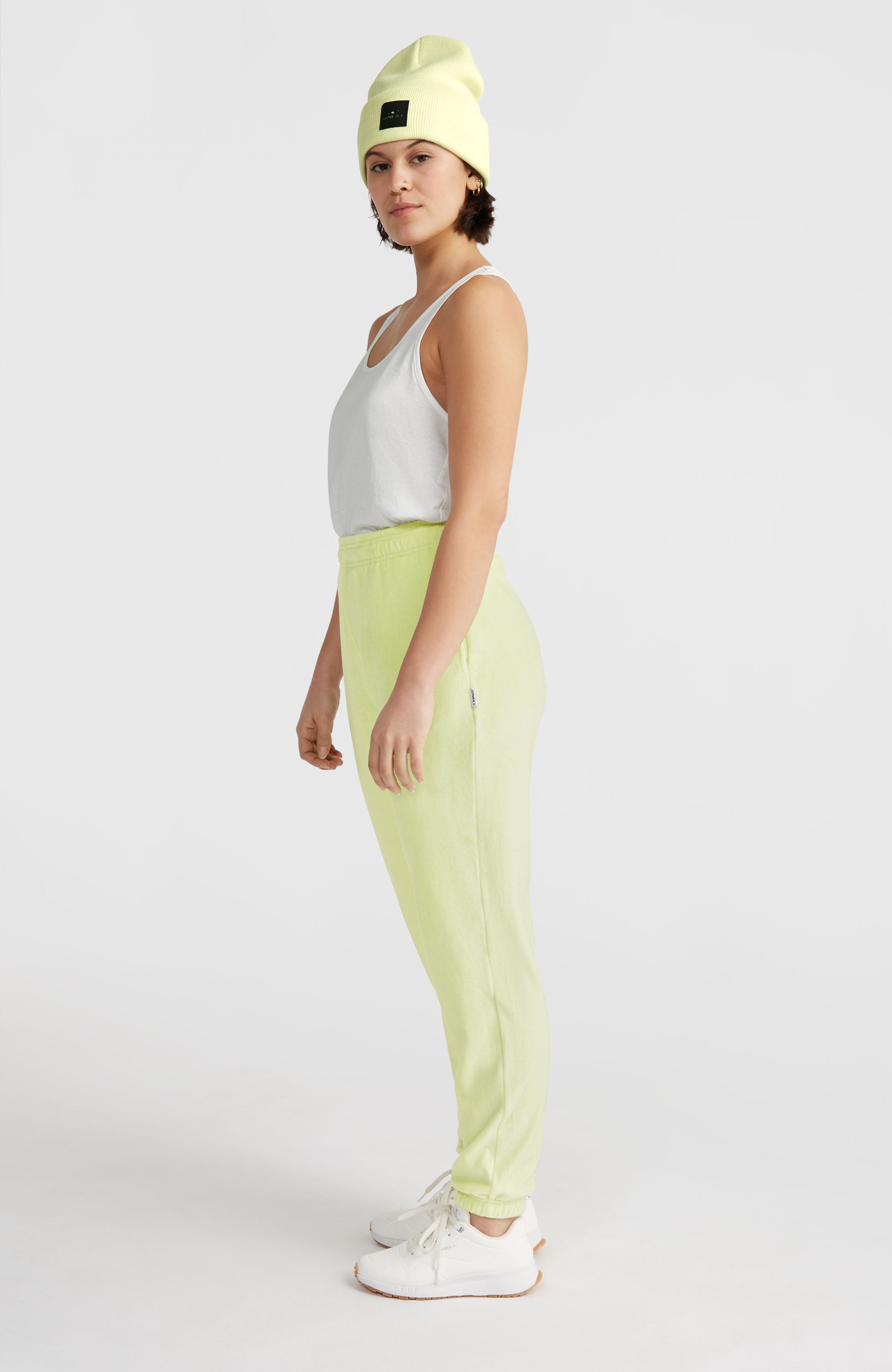 Velour Sweatpants Women - Lime Wash