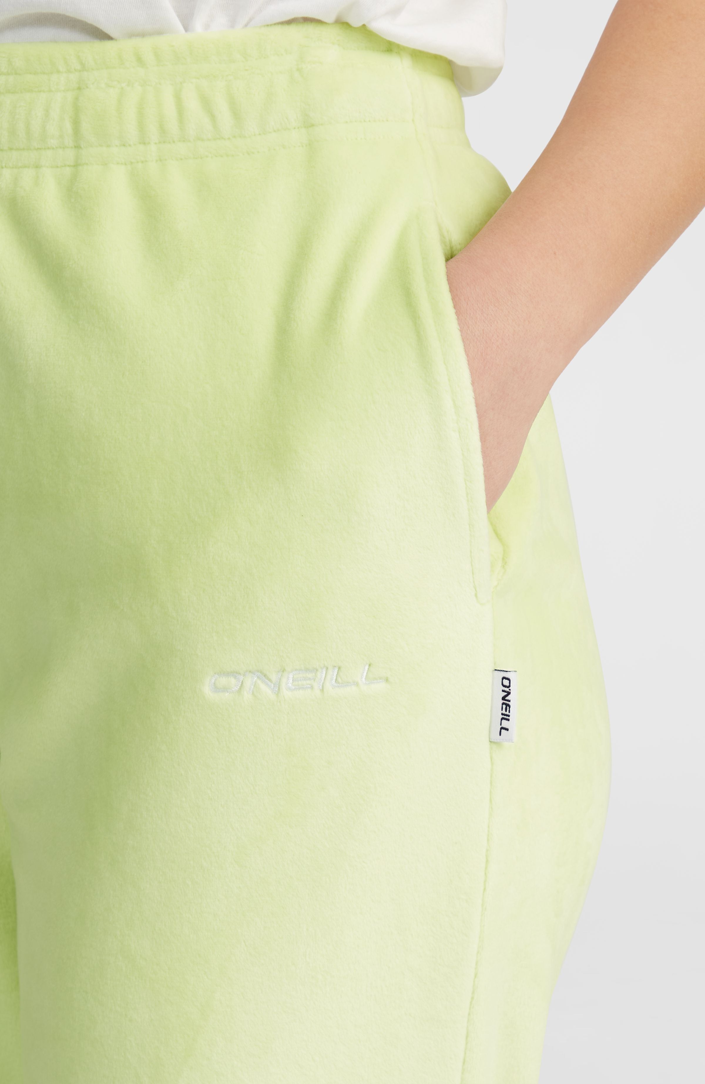 Velour Sweatpants Women - Lime Wash