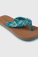 Ditsy Sun Sandals Women - Green Island Sky