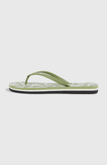 Profile Graphic Sandals Women - Green Textured Jungle