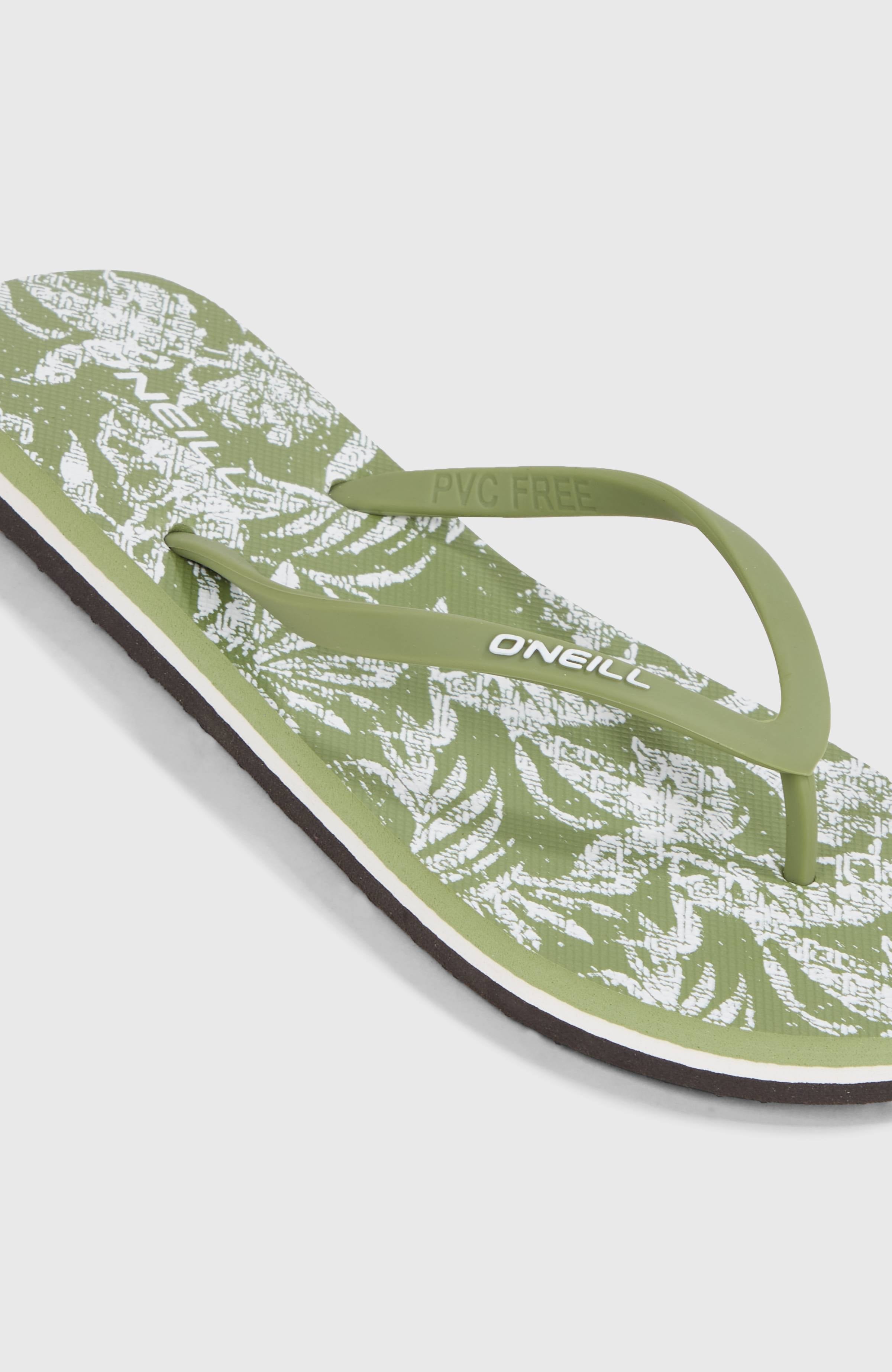 Profile Graphic Sandals Women - Green Textured Jungle