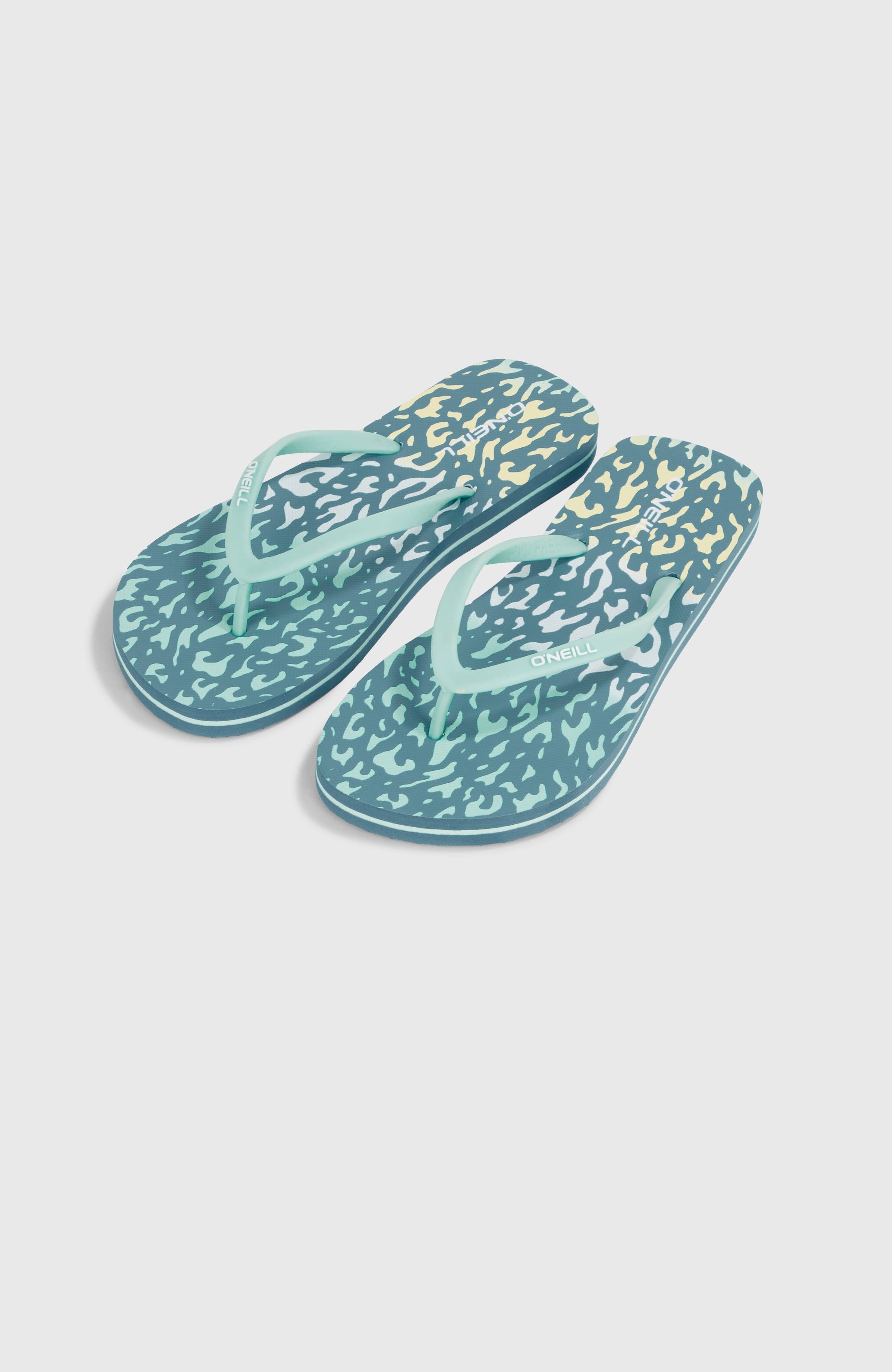 Profile Graphic Sandals Women - Yellow Animal Blur