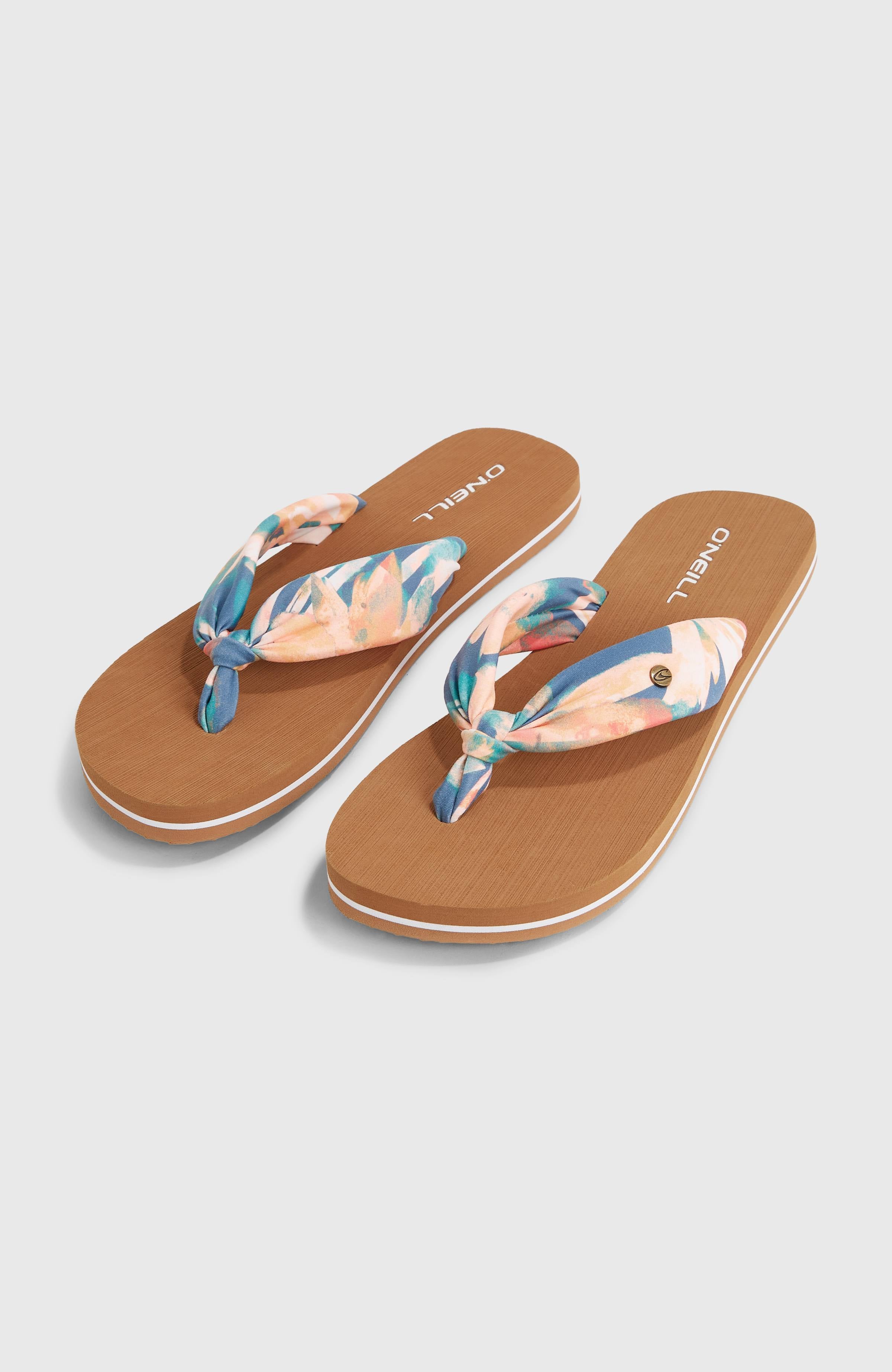Ditsy Sun Sandals Women - Blue Painted Tropics