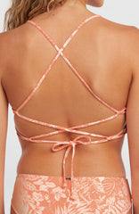 Huntington Bralette Bikini Top Women - Peach Island Sky