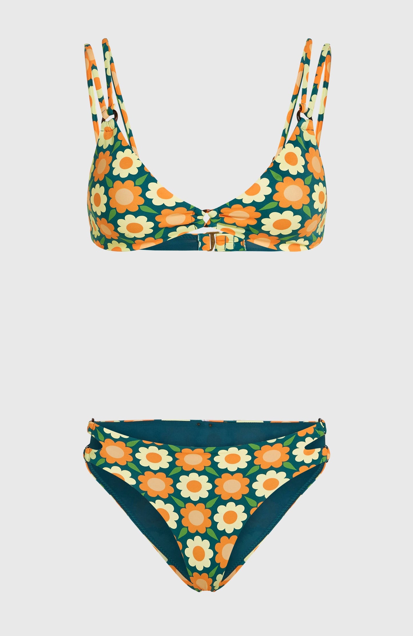 O'Riginals Bikini Set Women - Green Retro Flower