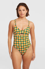 O'Riginals Swimsuit Women - Green Retro Flower