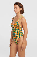 O'Riginals Swimsuit Women - Green Retro Flower