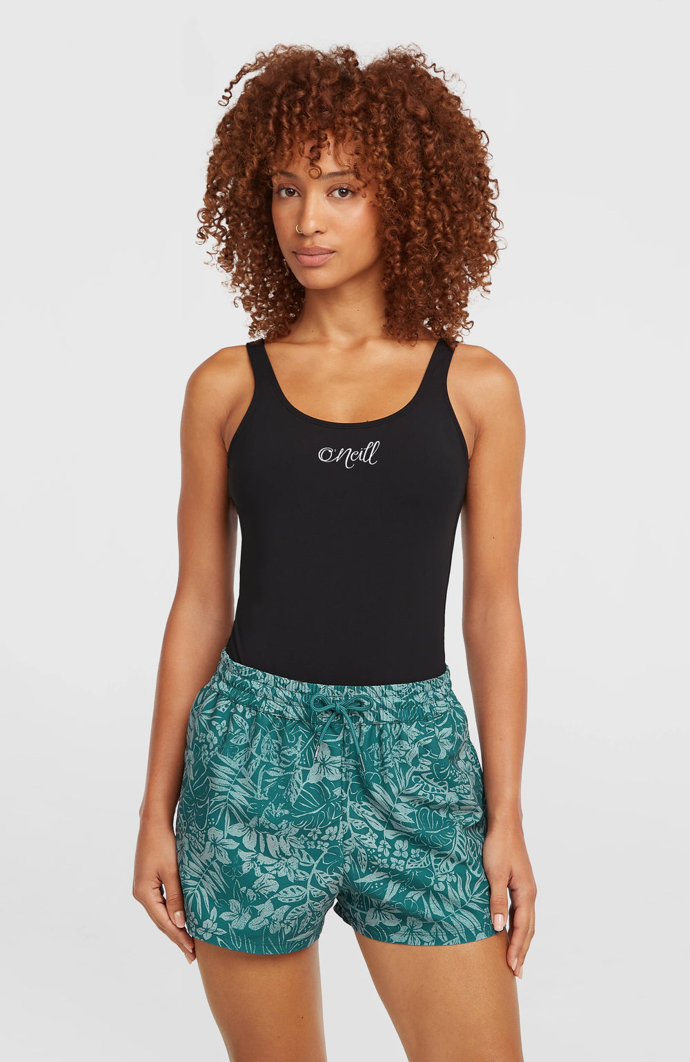 Essentials 12'' All-Over Print Swimshorts Women - Green Island Sky