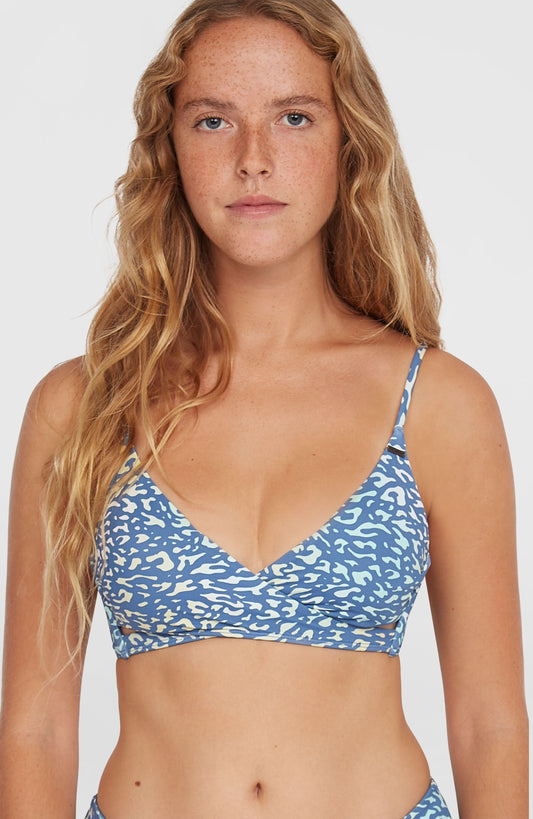 Baay Bikini Top Women - Yellow Animal Blur