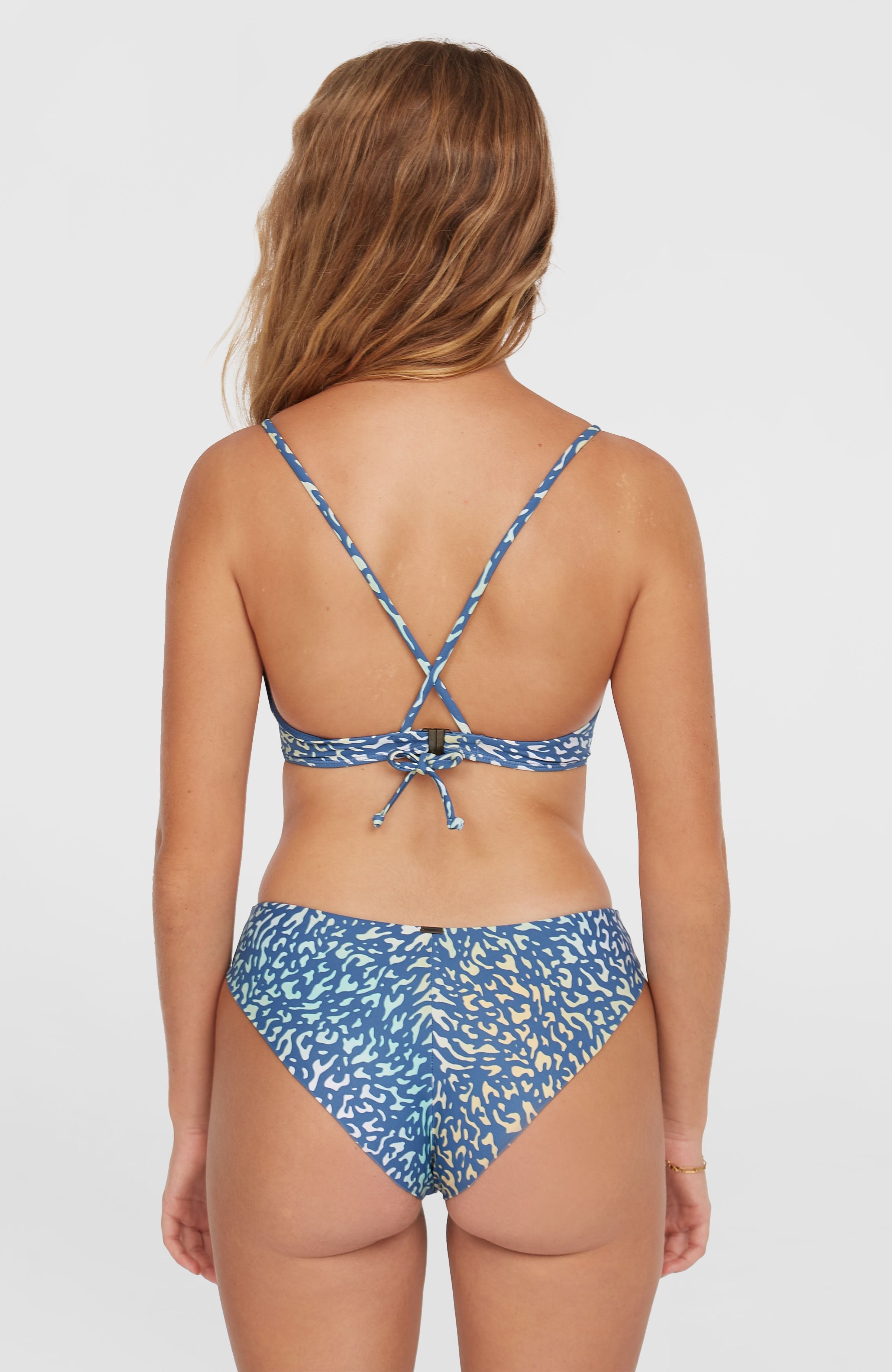 Baay Bikini Top Women - Yellow Animal Blur