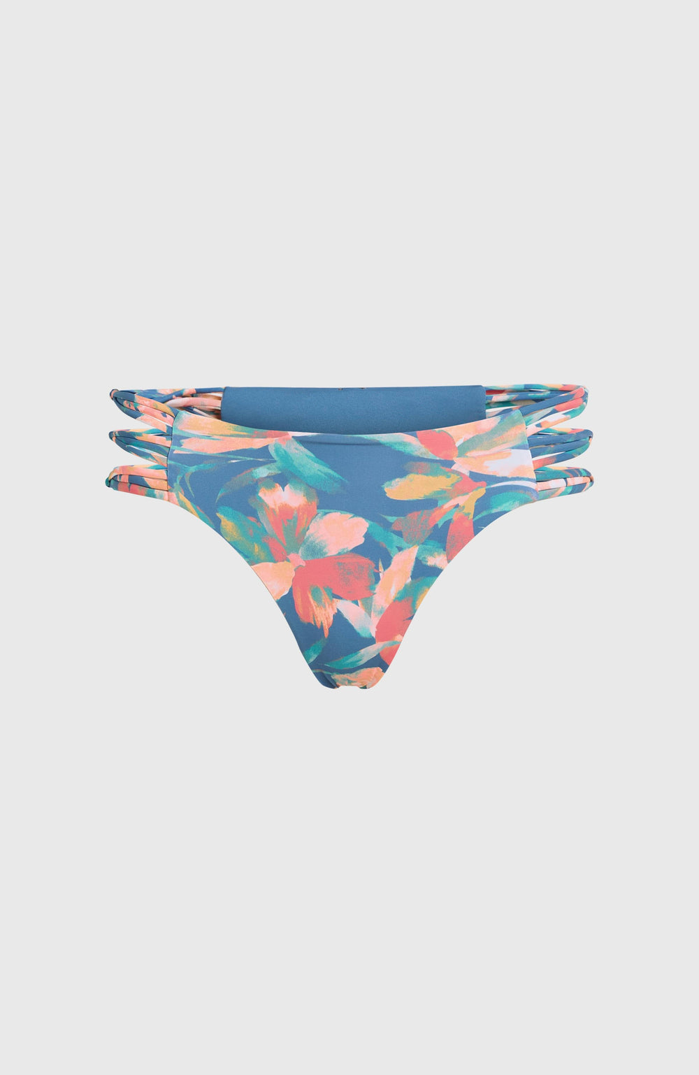 Boulders Strappy Sides Bikini Bottoms Women - Blue Painted Tropics