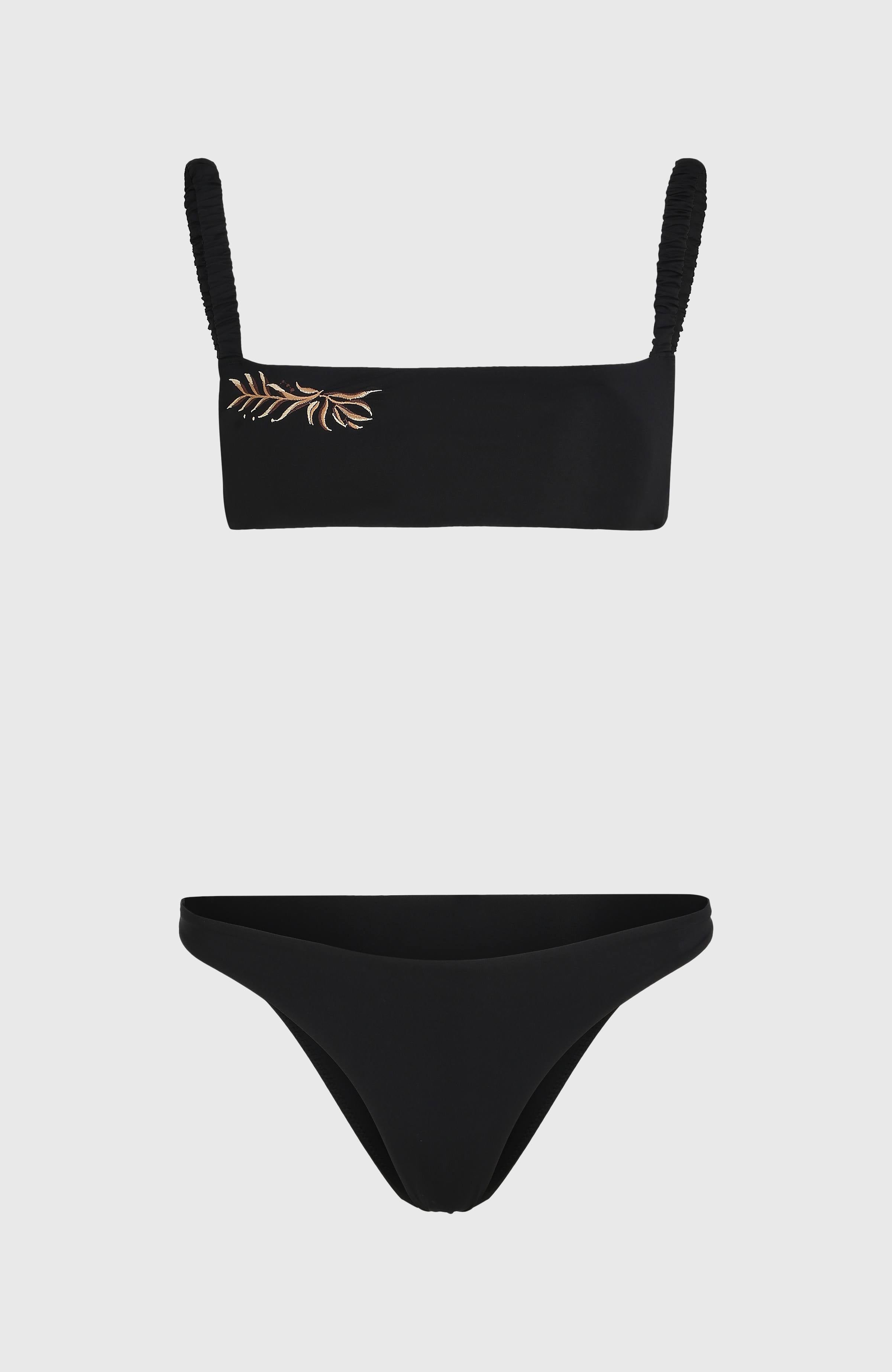 Bundoran Flamenco Embroidery Bikini Set Women - Black Out