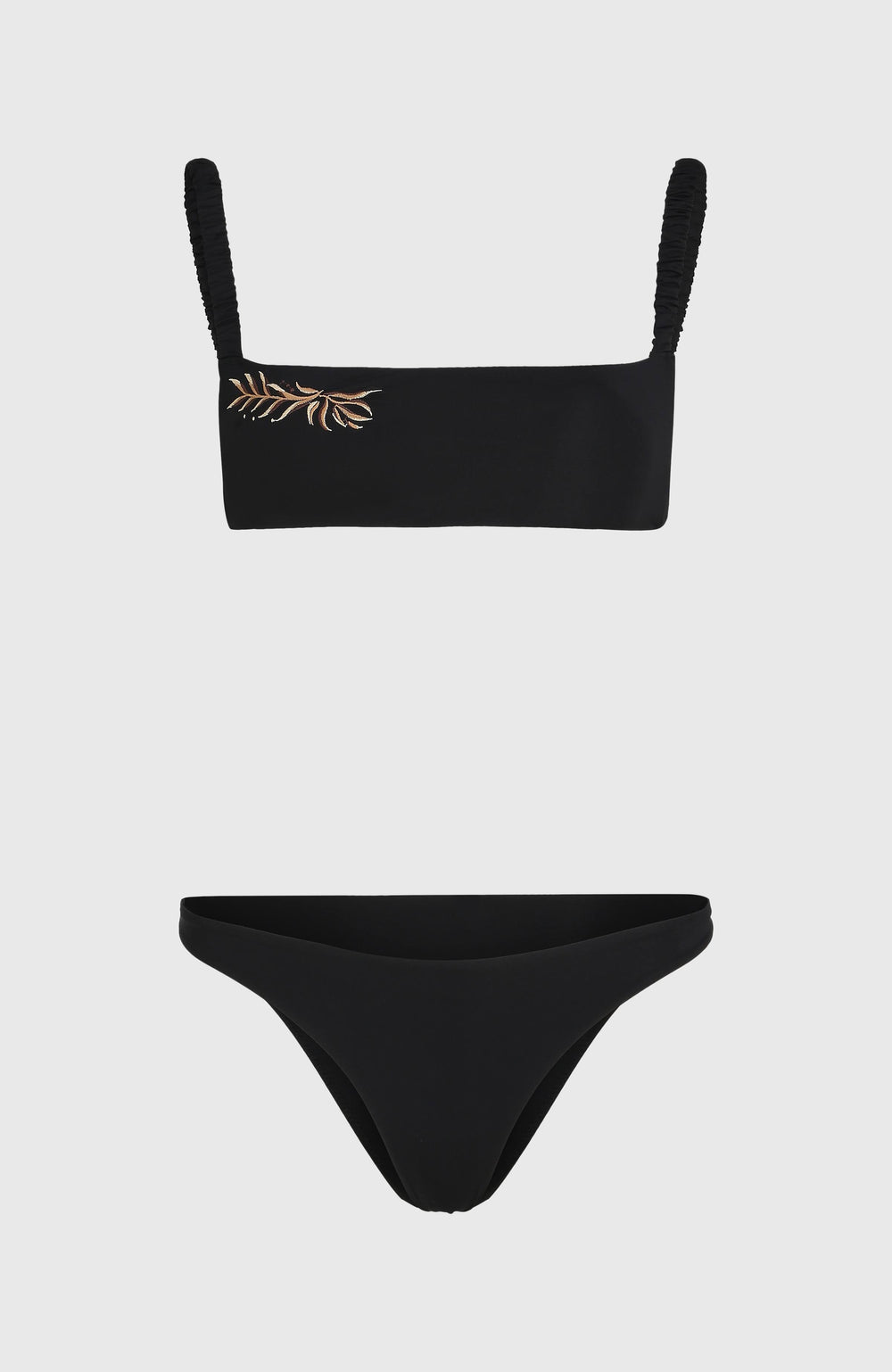 Bundoran Flamenco Embroidery Bikini Set Women - Black Out