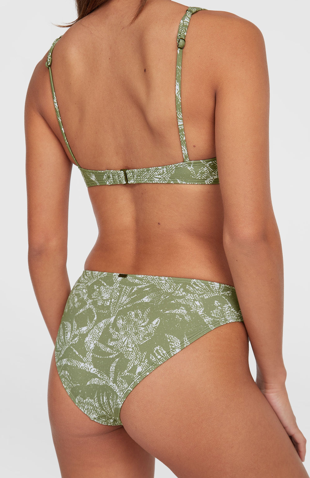 Rita Bikini Bottoms Women - Green Textured Jungle