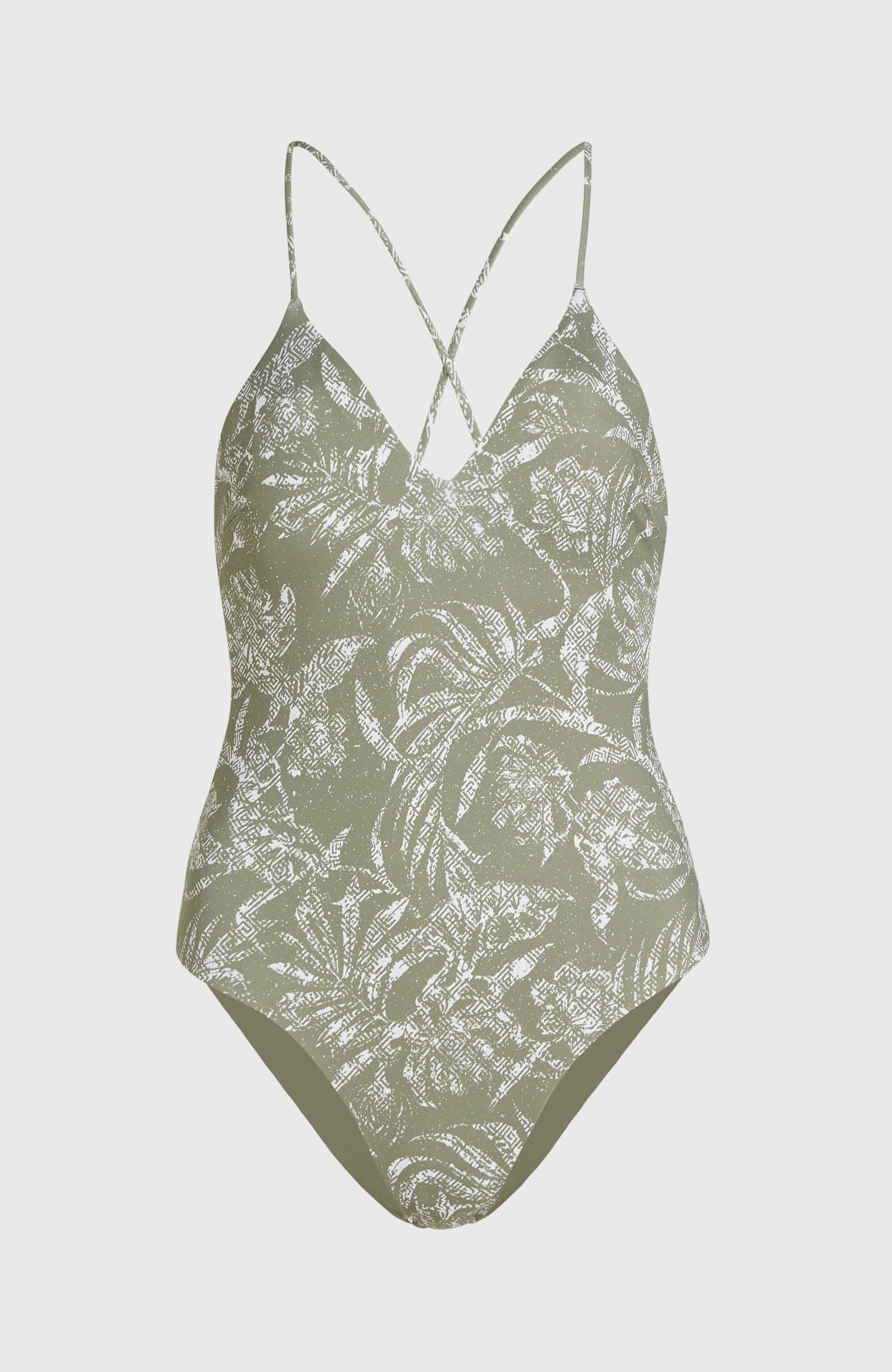 Jaida Swimsuit Women - Green Textured Jungle