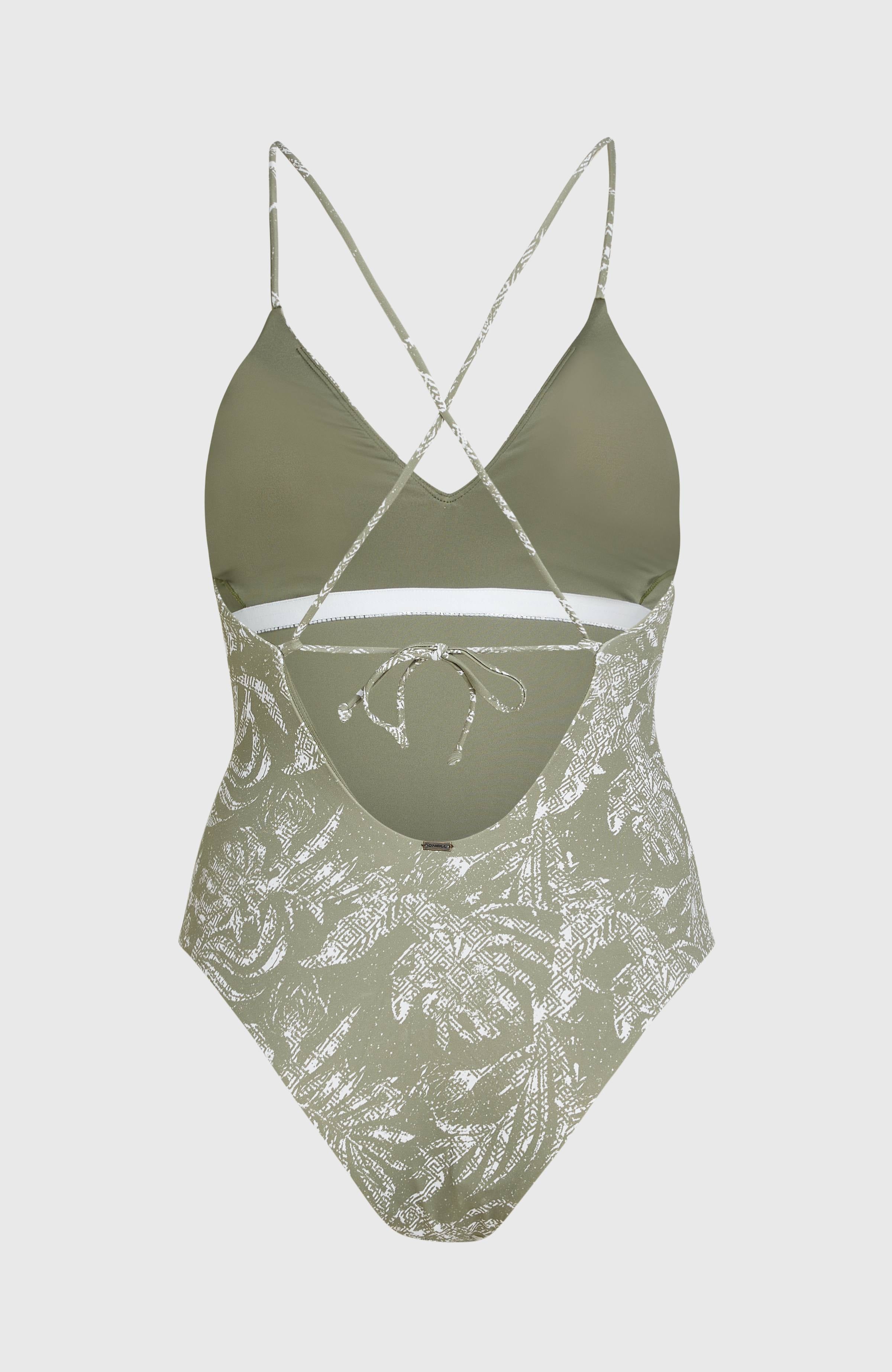 Jaida Swimsuit Women - Green Textured Jungle