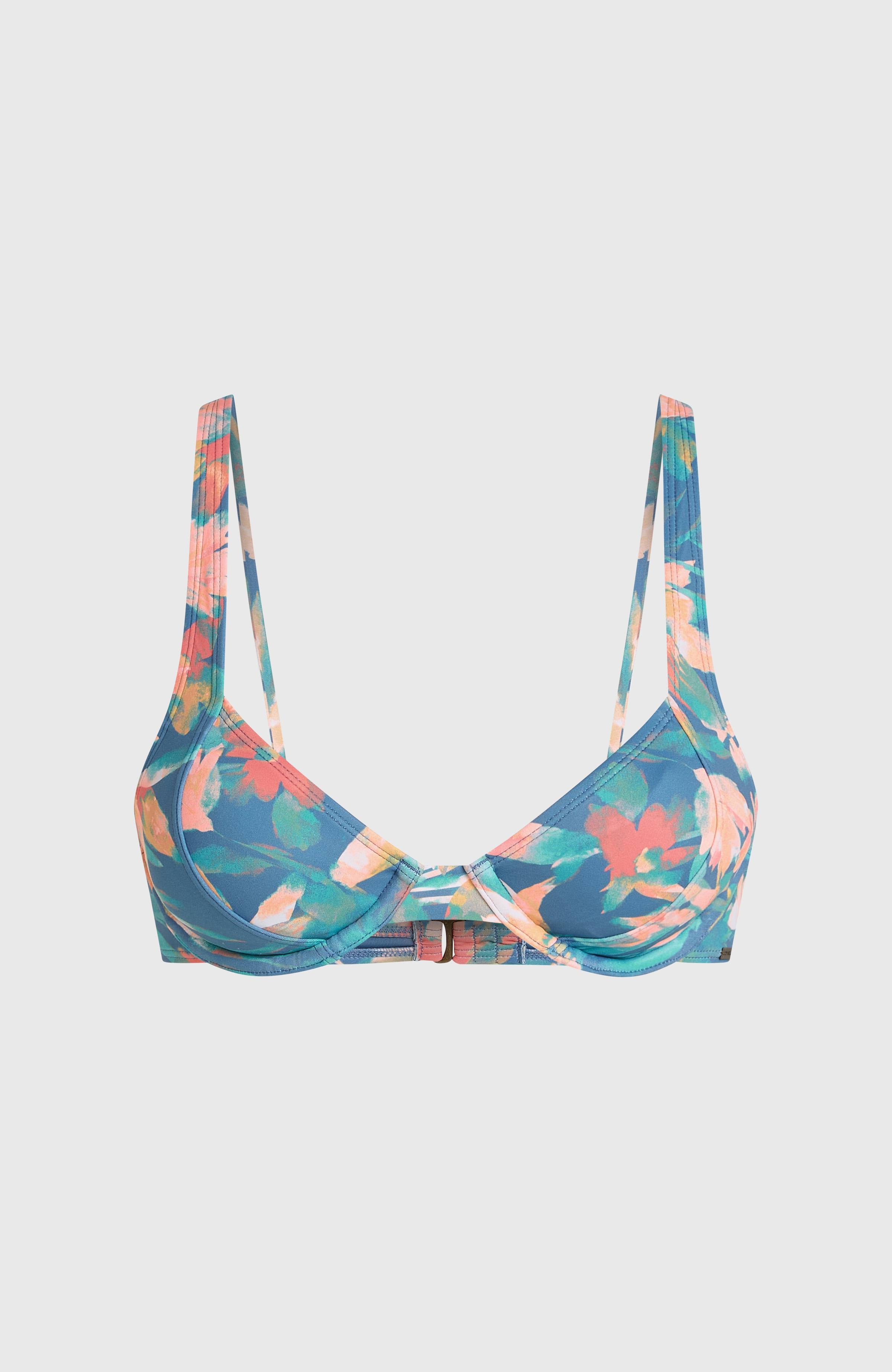 Elsie Underwire Bikini Top Women - Blue Painted Tropics