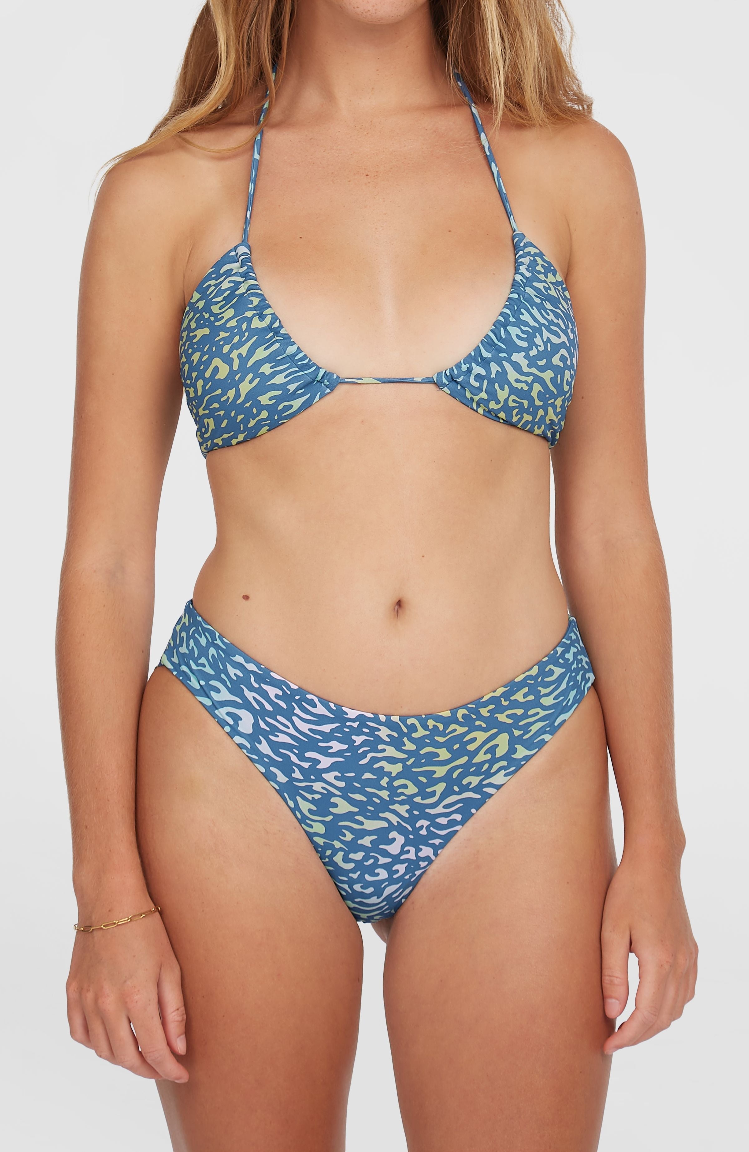 Maoi Bikini Bottoms Women - Yellow Animal Blur