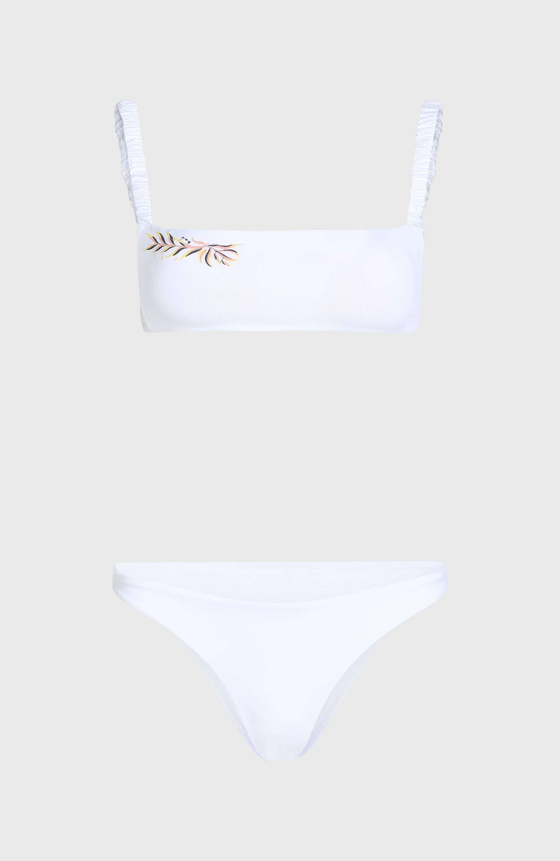 Bundoran Flamenco Embroidery Bikini Set Women - Snow White