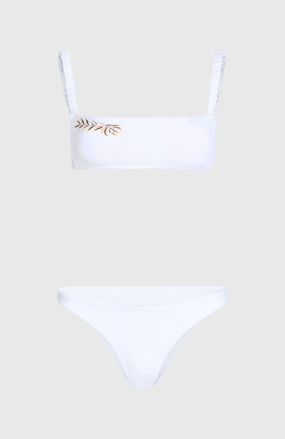Bundoran Flamenco Embroidery Bikini Set Women - Snow White