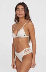 Seaside Boulder Embroidery Bikini Set Women - Snow White
